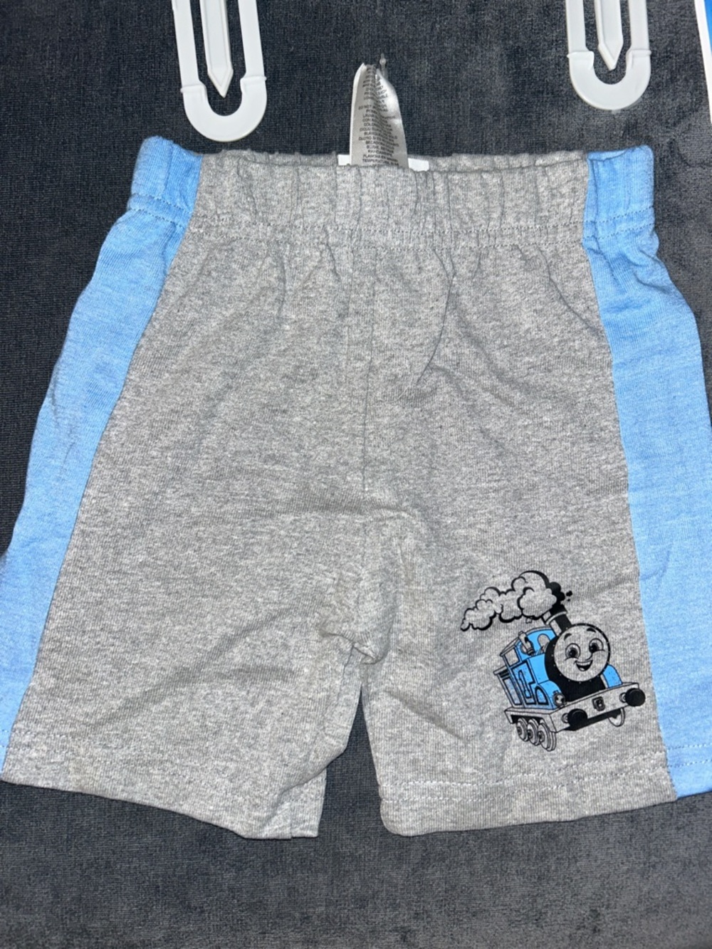 Thomas & Friends Multi-Color Engine Print Tee and Gray/Blue Shorts Set - Picture 3 of 5